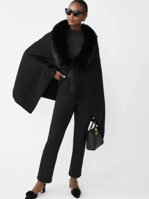 Bianca Cape with Faux Fur Collar
