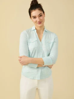 Brynn Linen Shirt in Stripe