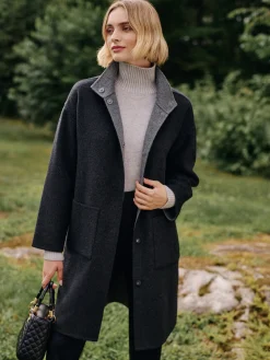 Lyons Reversible Wool Coat